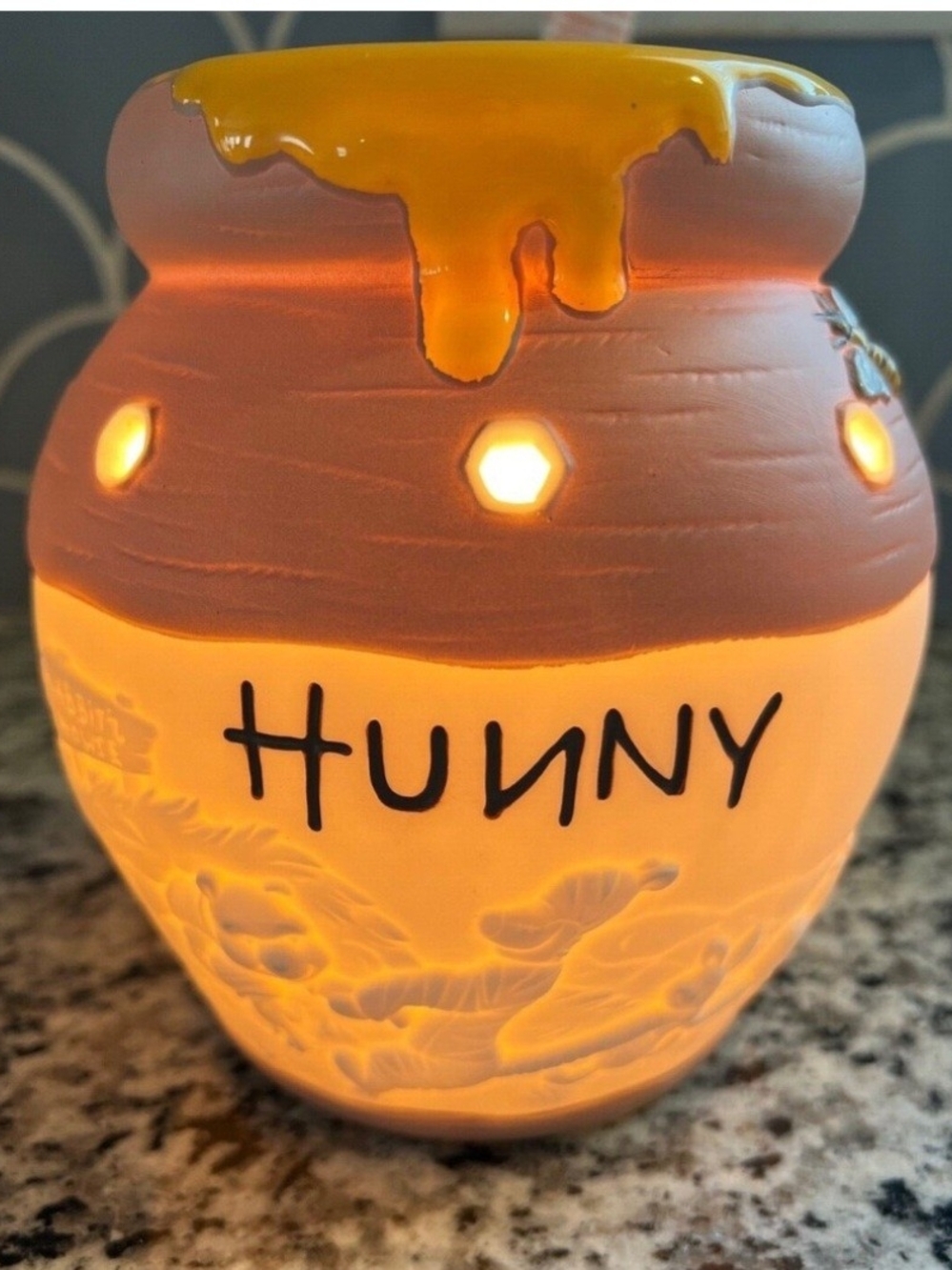 Scentsy Ceramic 'HUNNY' Honey Pot Warmer - Yellow and Brown